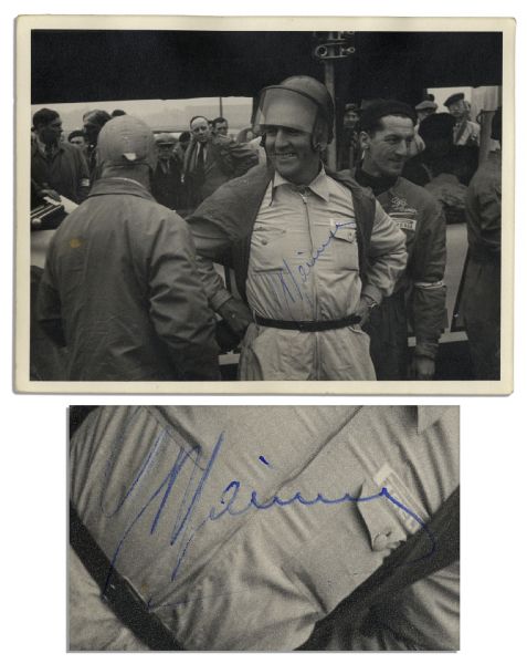 Racecar Driver Guiseppe Farina Signed Photo