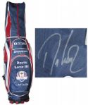 Davis Love III Signed Golf Bag Used at the Ryder Cup in 2012 -- Customized With His Name Embroidered on the Front