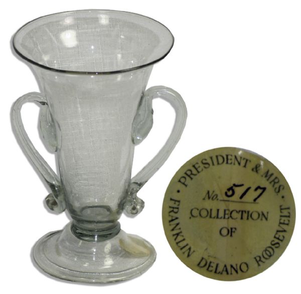 Glass Vase From Franklin D. Roosevelt & Eleanor's Home