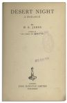 Very Scarce First Edition, First Printing of Captain W.E. Johns' ''Desert Night'' -- One of Only Eleven Copies Known to Exist