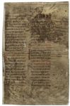 12th Century Vellum Leaf Removed From a German Breviary -- ''Third Sunday After Easter'' Printed in Latin in Romanesque Script
