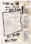 Scarce Test Print of Sex Pistols Poster Promoting the Last Leg of Their Final Tour in England