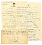 Rene Gagnon 1943 Autograph Letter Signed -- ...If I was just here learning to use a rifle...just for the fun of going over there and killing that wouldnt make much sense...