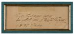 Russian Composer Nikolai Rimsky-Korsakov 1907 Autograph Note Signed -- Elegantly Framed