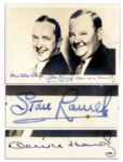 Jovial Laurel & Hardy Signed Photo