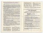 ''March on Washington for Jobs and Freedom'' Rare Program -- The Event Where Martin Luther King Delivered His ''I Have a Dream'' Speech