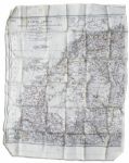 Lot of 4 WWII Escape Maps Printed on Silk & Issued to U.S. Air Force Pilots