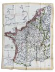 Lot of 4 WWII Escape Maps Printed on Silk & Issued to U.S. Air Force Pilots