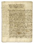 16th Century Order Issued by Pope Clement VIII -- Document Brings Uniformity to Religious Rituals -- ''...corrupt and changed ceremonies and rites...are to not be used...''