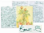 Grey Gardens Edie Beale Autograph Letter Signed -- ...Hindu astrologer charges $75 - they do it by the moon...poor Prince Charles looked so unhappy - he said he was forced to marry...