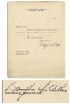 Gen. Douglas MacArthur Typed Letter Signed After His Controversial Removal From Duty -- ... It was thoughtful of you to write me as you have and I appreciate it more than I can say...