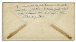 Rene Gagnon Signed Envelope From 1943 While a WWII Marine -- With an Autograph Note on the Back