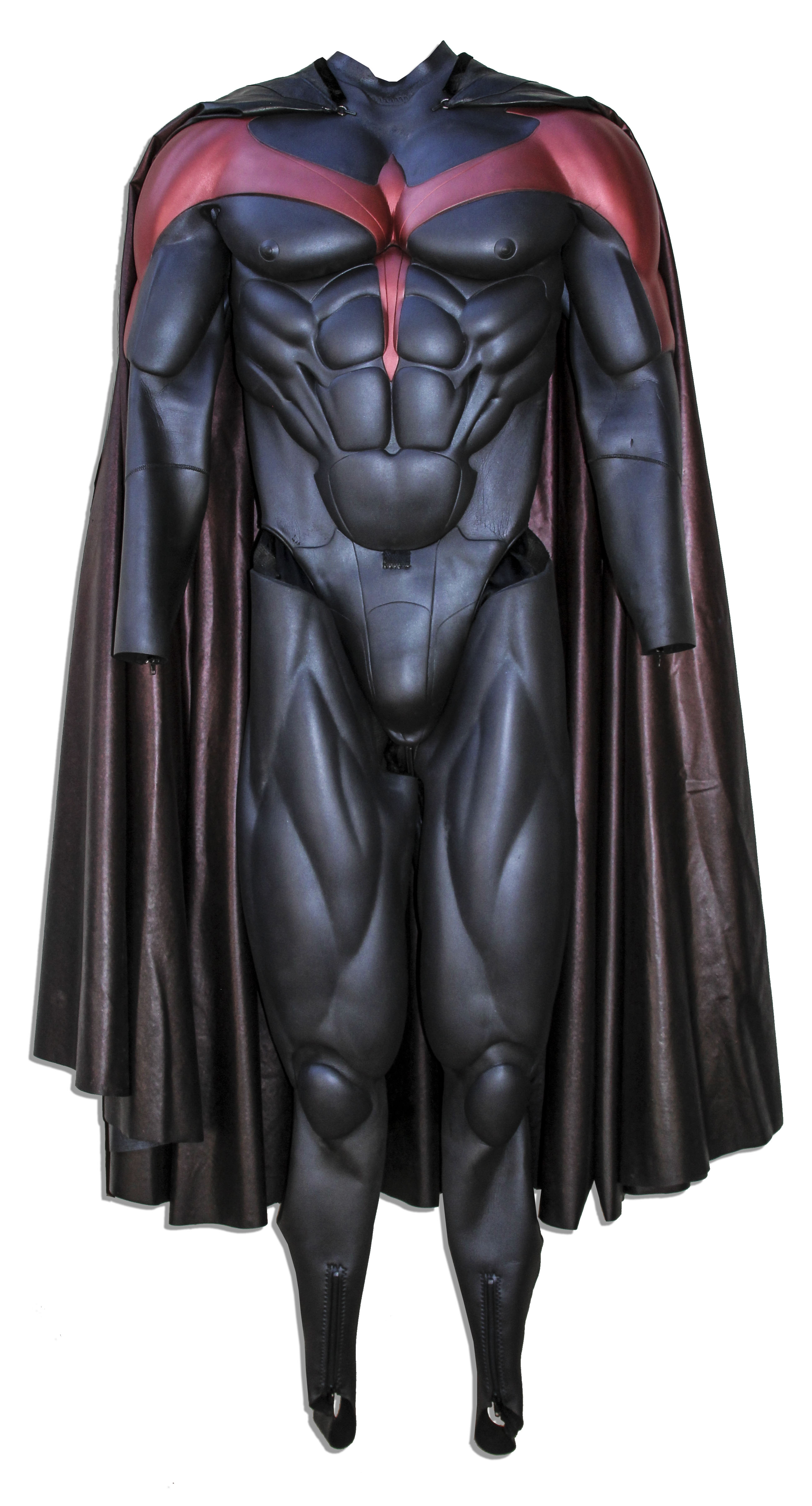 Lot Detail - Chris O'Donnell Robin Costume From ''Batman & Robin'' --  Complete Neoprene & Foam Bodysuit With Integral Cape