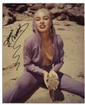 Lot of 5 Jeanne Carmen 8'' x 10'' Photos Signed -- Fine