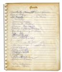 Groucho Marx & Elizabeth Taylor Burton's Signatures in a Beverly Hills Guest Book 