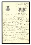 Mary Adelaide 1890 Autograph Letter Signed -- Mother of Queen Mary 