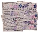Douglas Fairbanks, Sr. April 1938 Single Signed Checks -- Lot of 10