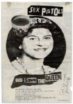 1977 Sex Pistols ''God Save the Queen'' NME Magazine Ad -- Signed By Sex Pistols Artist Jamie Reid -- ''God Save us all / Jamie Reid''
