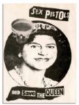 1977 Sex Pistols ''God Save the Queen'' NME Magazine Ad -- Signed By Sex Pistols Artist Jamie Reid -- ''God Save us all / Jamie Reid''
