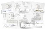 The Godfather Part III Signed Actor Contracts -- Al Pacino, Diane Keaton, Winona Ryder, Bridget Fonda, George Hamilton & Andy Garcia -- Pacinos $2.5 Million Contract is Twice Signed