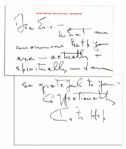 Katharine Hepburn Autograph Note Signed to Her Stylist, What an enormous help you are...