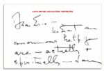Katharine Hepburn Autograph Note Signed to Her Stylist, ''What an enormous help you are...''