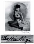 Bettie Page Signed 8 x 10 Photo