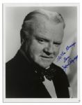 Rare James Cagney 8 x 10 Photo Signed & Dedicated to Mickey Rooneys Family -- With a Mickey Rooney COA