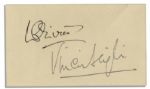 Hollywood Luminaries Vivien Leigh & Laurence Olivier Signatures