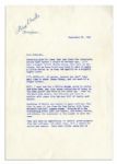 Bing Crosby Letter Signed From 1964 About His Sitcom -- ''... the television series...a simple little family thing...It's difficult...you don't have much time to shoot these things...''