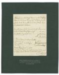 King George III Document Signed Reclaiming Cash Held For Him in November of 1788 While in the Throes of The Mental Illness That Caused His Eventual Supplantation by His Son