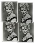 Four Eva Gabor Signed Photos 