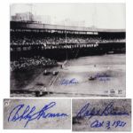 Bobby Thomson and Ralph Branca Signed 20 x 16.5 Photo of the Famed Shot Heard Round the World