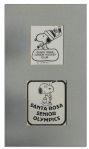Charles Schulz Drawing of Snoopy Playing Hockey