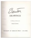 Thomas Hart Benton Hardbound Drawing Catalog Signed