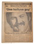 ''New York Daily News'' Paper Announcing Death of Yankees Player Thurman Munson