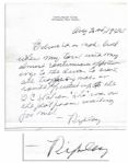 Rare Handwritten Letter Signed by Believe It or Not! Robert Ripley -- ...Believe it or not, but when my taxi...pulled up...she was on the platform waiting for me!...