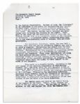Walter O'Malley Autograph Note Signed -- ''...Calder Mackay at age 80 continues to be on the ball!'' 