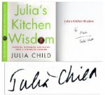 Julia Child Signed First Edition of Julias Kitchen Wisdom