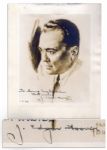 J. Edgar Hoover Signed Portrait Print