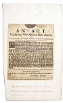 English Civil War Broadside Appointing a Commander in Chief of The Guard Protecting Parliament
