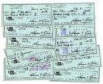 Lot of 10 Personal Checks Signed by Baseball HOFer Harmon Killebrew