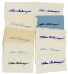 Lot of 10 Index Cards Signed by HOFer Charles Gehringer