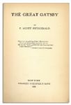 First Printing of F. Scott Fitzgerald's Literary Classic, ''The Great Gatsby''