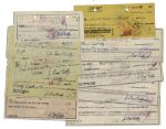 American Business Mogul & Philanthropist John Paul Getty Group of 10 Signed Checks
