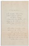 Samuel Francis Smith Handwritten & Signed Copy of ''America'' -- His Magnum Opus, Also Titled ''My Country, 'Tis of Thee''