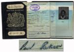 Paul Parkers Early Passport Spanning His Time Playing Soccer With Fulham & Queens Park Rangers -- Signed & With 2 Photos