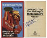 Fast Food Visionary Ray Kroc Signed Copy of Grinding It Out: The Making of McDonalds