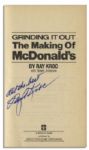 Fast Food Visionary Ray Kroc Signed Copy of ''Grinding It Out: The Making of McDonald's''