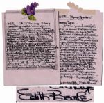 Jacqueline Bouviers Eccentric Cousin Edie Bouvier Beale Autograph Letter Signed -- ...the priest said, this is for Edith Bouvier who was married in this church....